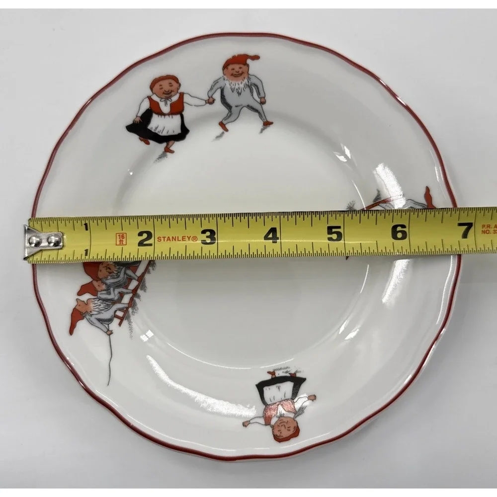 Porsgrund Nisse Bread Plate Made In‎ Norway Gnome Motif Lot Of 3